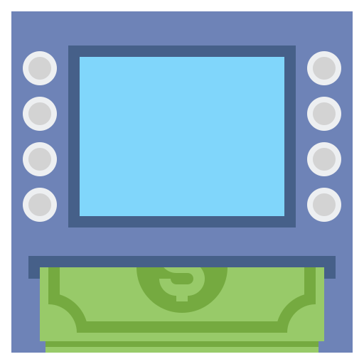 geldautomaat Flaticons Flat icoon