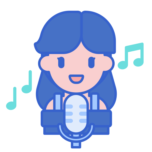 cantante Flaticons Lineal Color icona