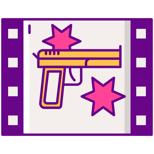 film d'action Flaticons Lineal Color Icône