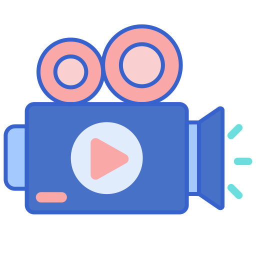 Videography Flaticons Lineal Color icon