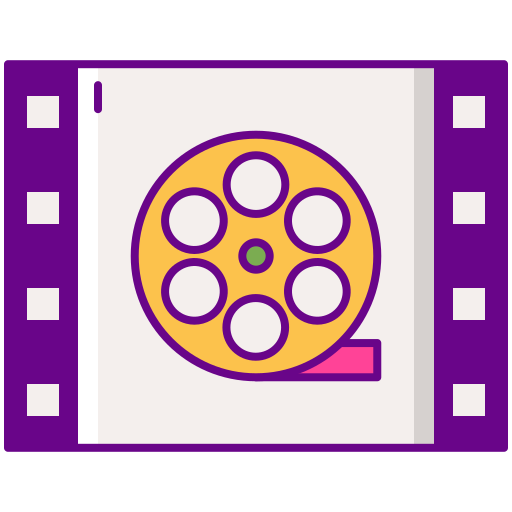film dokumentalny Flaticons Lineal Color ikona