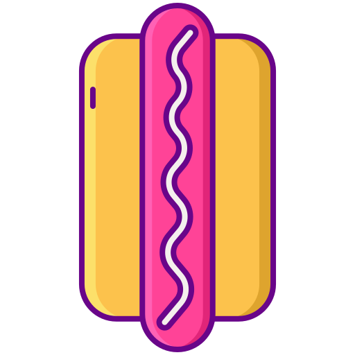 hot dog Flaticons Lineal Color icono