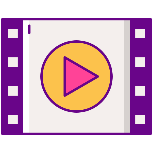 film Flaticons Lineal Color icona