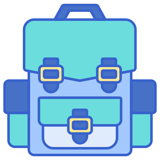 Backpack Flaticons Lineal Color icon