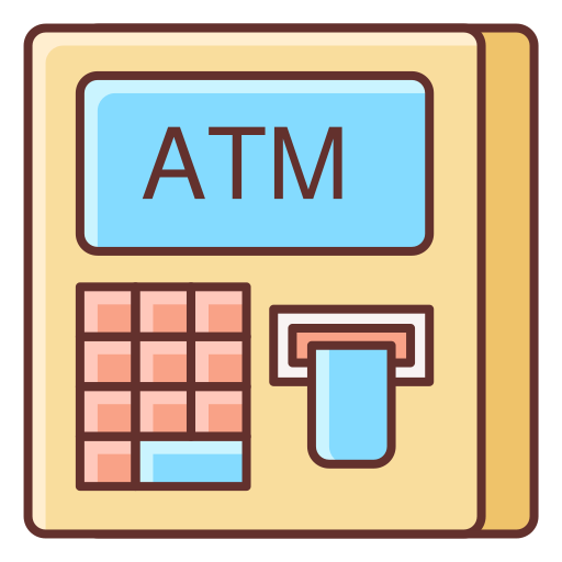 bankomat Flaticons Lineal Color ikona