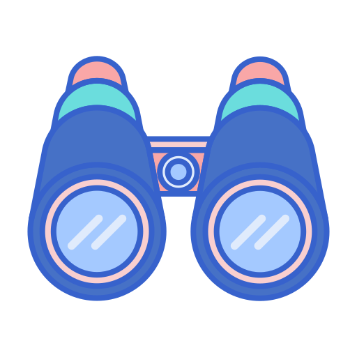 Binoculars Flaticons Lineal Color icon