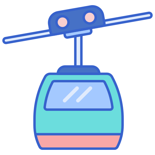 Cable car Flaticons Lineal Color icon