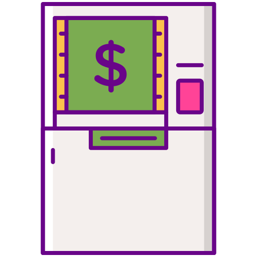 geldautomaat Flaticons Lineal Color icoon