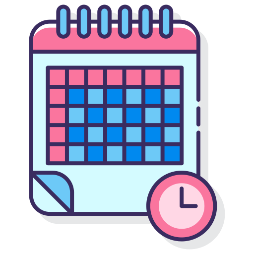Calendario Flaticons Lineal Color icono