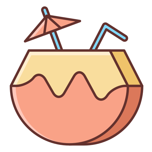 Coconut drink Flaticons Lineal Color icon