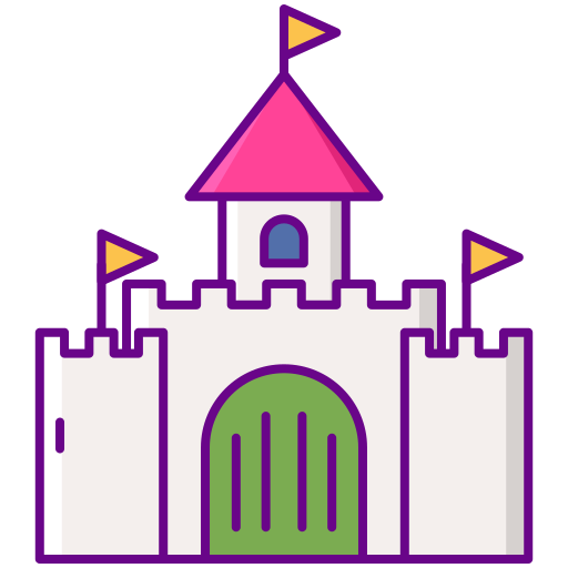 Castle Flaticons Lineal Color icon