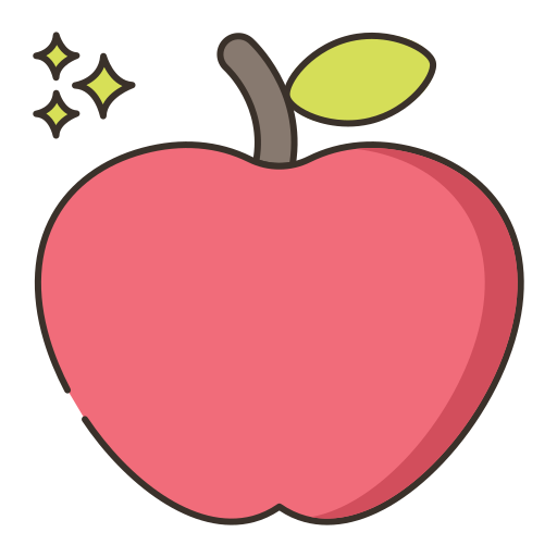 jabłko Flaticons Lineal Color ikona