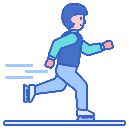 Ice skating Flaticons Lineal Color icon