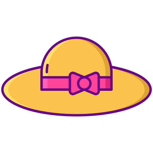 sombrero de pamela Flaticons Lineal Color icono