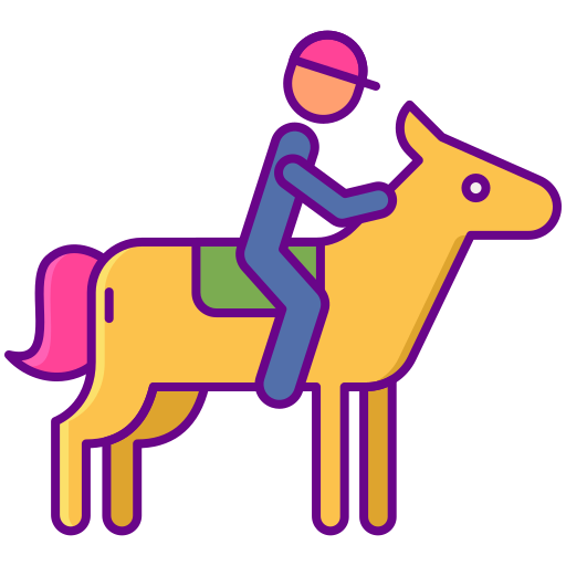 equitación Flaticons Lineal Color icono