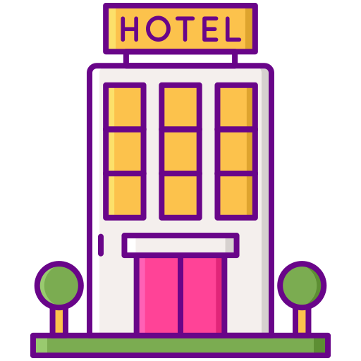 hotel Flaticons Lineal Color icono