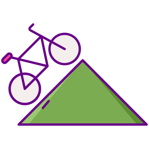 mountainbike Flaticons Lineal Color icon