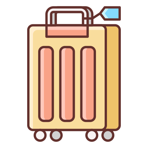 Suitcase Flaticons Lineal Color icon