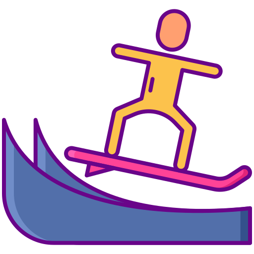 surfen Flaticons Lineal Color icoon