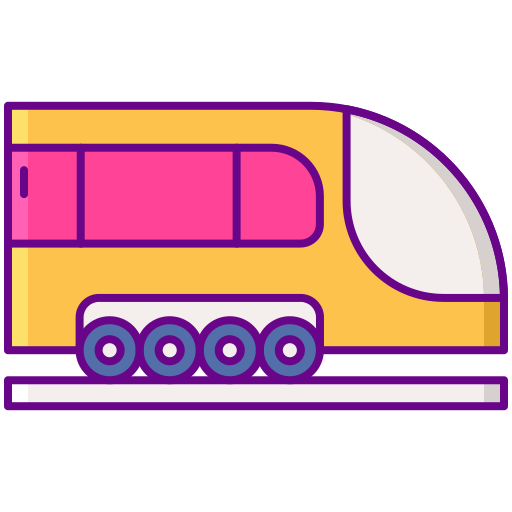 pociąg Flaticons Lineal Color ikona
