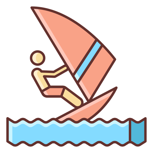 windsurf Flaticons Lineal Color icono