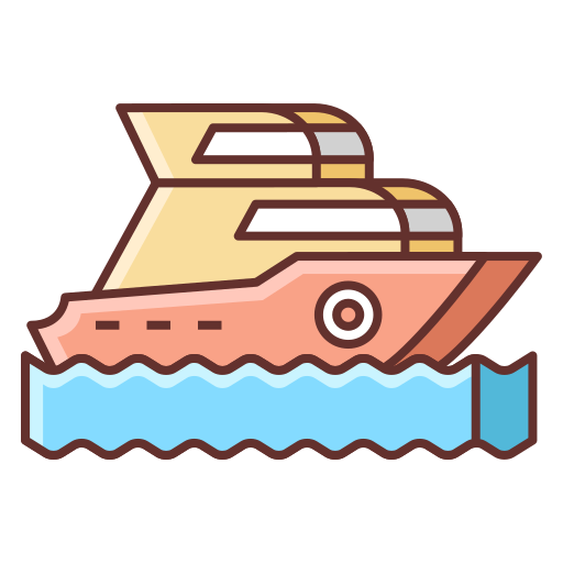 yatch Flaticons Lineal Color icon