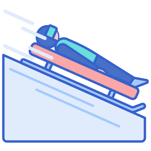 Luge Flaticons Lineal Color icon