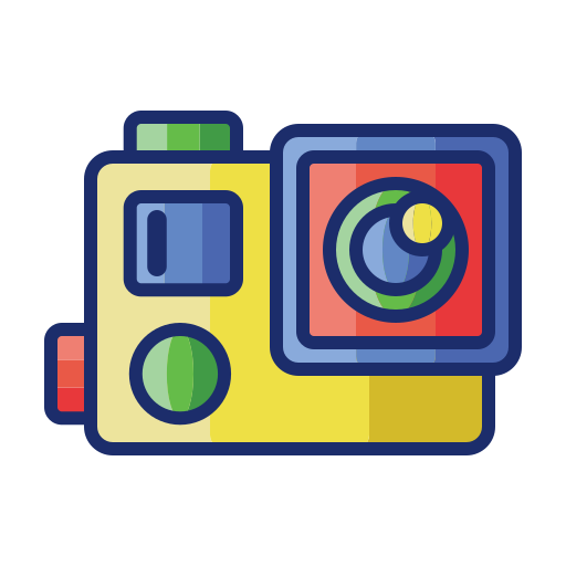 action-kamera Flaticons Lineal Color icon