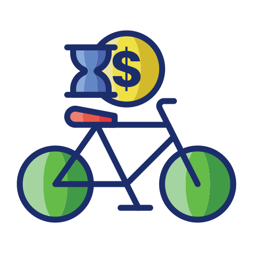 Bike Flaticons Lineal Color icon