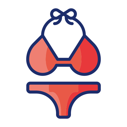 bikini Flaticons Lineal Color icona