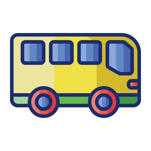 Bus Flaticons Lineal Color icon