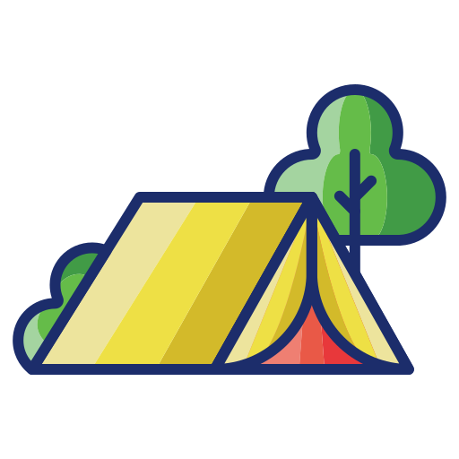 campingplatz Flaticons Lineal Color icon