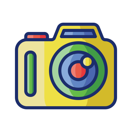 Цифровая камера Flaticons Lineal Color иконка