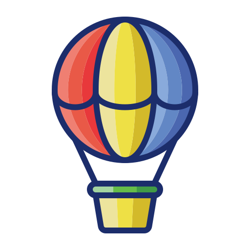 heteluchtballon Flaticons Lineal Color icoon