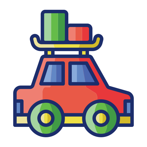 road trip Flaticons Lineal Color Icône