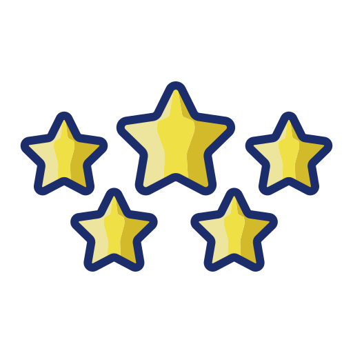 Звездный рейтинг Flaticons Lineal Color иконка