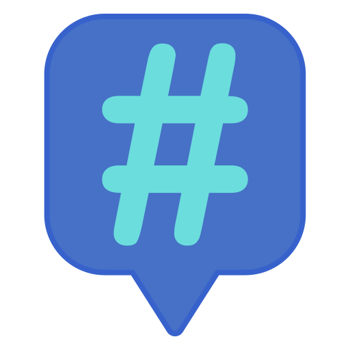 hashtag Flaticons Lineal Color Icône