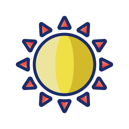 солнце Flaticons Lineal Color иконка