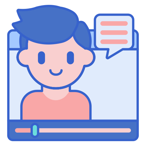 Vlogger Flaticons Lineal Color icono