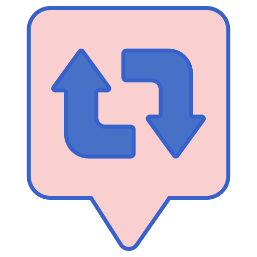 Repost Flaticons Lineal Color icon