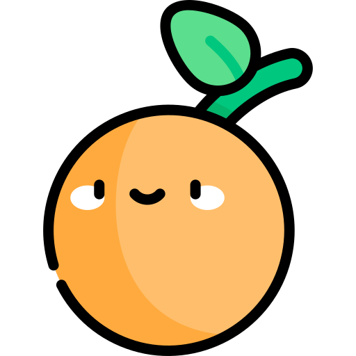pomarańczowy Kawaii Lineal color ikona