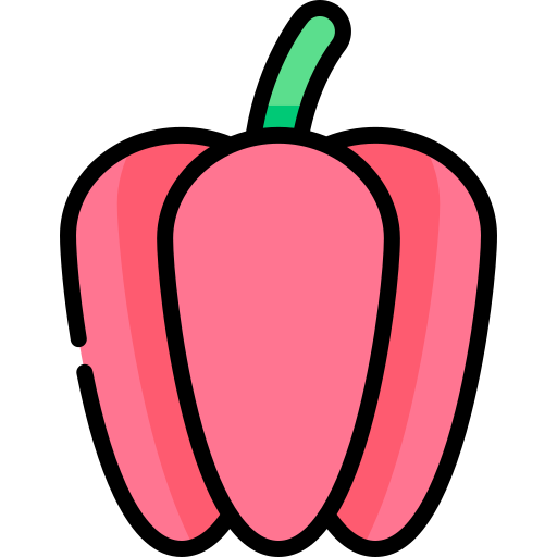 Red pepper Kawaii Lineal color icon