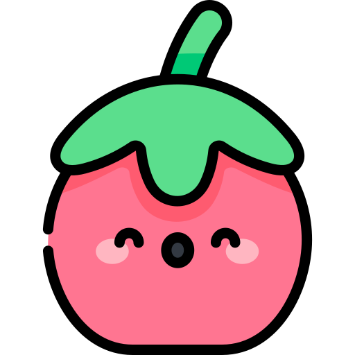 pomidor Kawaii Lineal color ikona