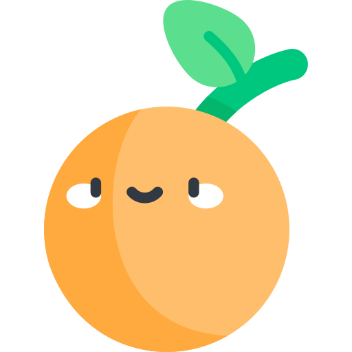 Orange Kawaii Flat icon