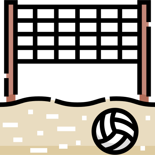 strand volleybal Detailed Straight Lineal color icoon