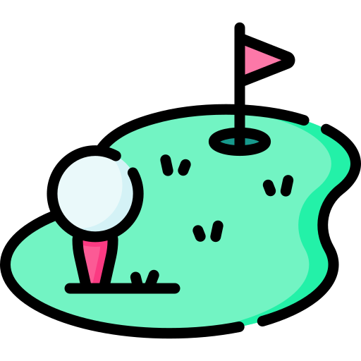 Campo de golf Special Lineal color icono