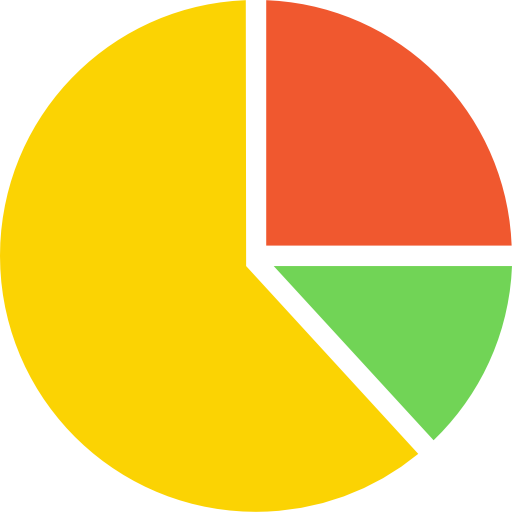 Pie chart Prosymbols Flat icon