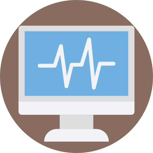 electrocardiograma Prosymbols Flat icono