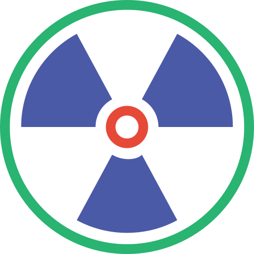 nucleair Prosymbols Flat icoon