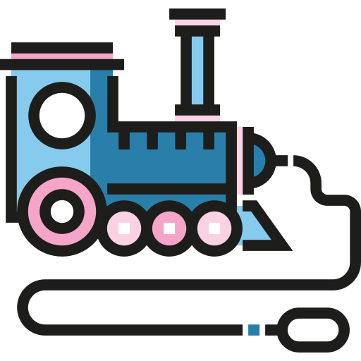 Train Detailed Straight Lineal color icon